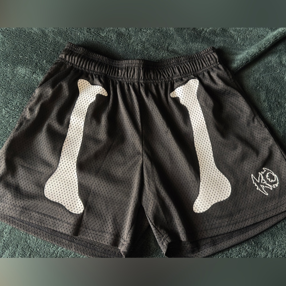 Kill Crew Black Mesh Athletic Shorts with White Drawstring